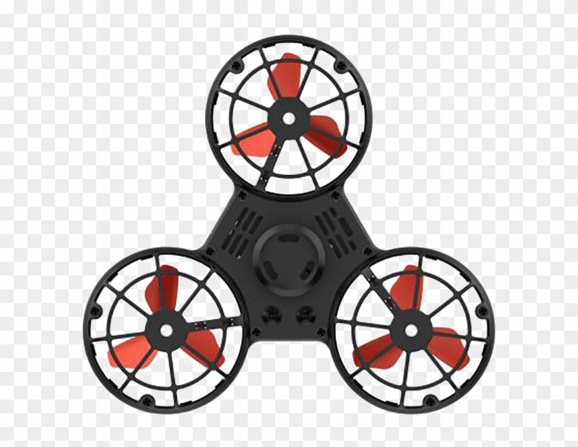 Black Fidget Spinner Png Photo - Flying Fidget Spinner Black #1762645