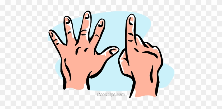 Hands/six Royalty Free Vector Clip Art Illustration - Open And Shut Hands #1762984