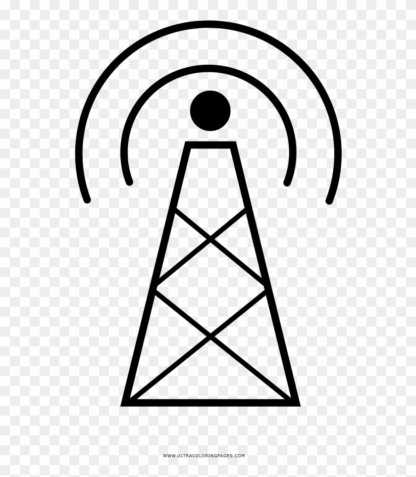 Dibujo De Torre De Radio Para Colorear - Triangle #1763387