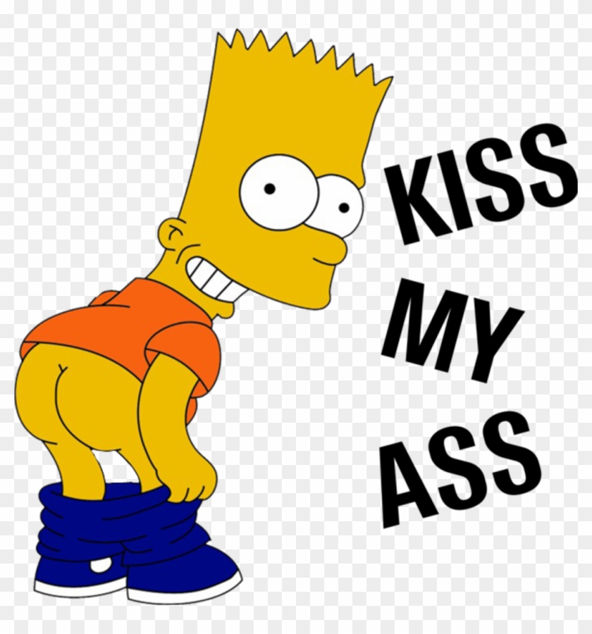 Simpsonsbart Sticker - Bart Simpson Kiss My Ass #1763868