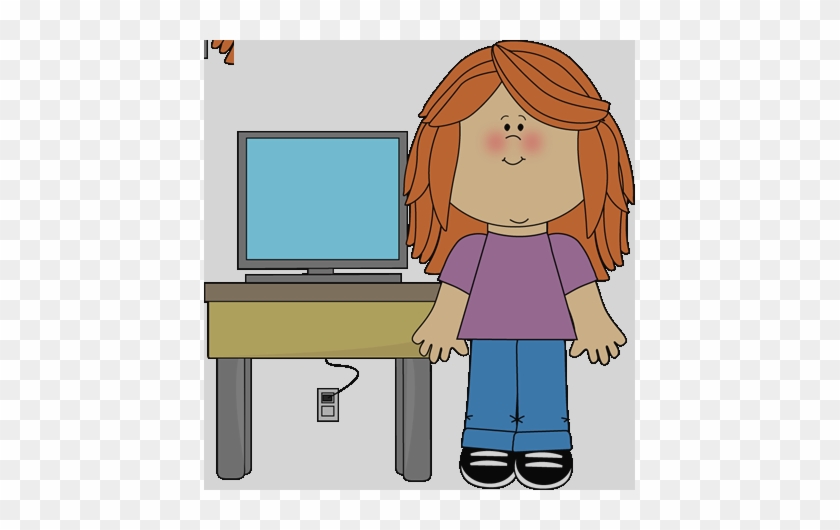 Accustomed Clipart - Computer Clipart Classroom #1764086