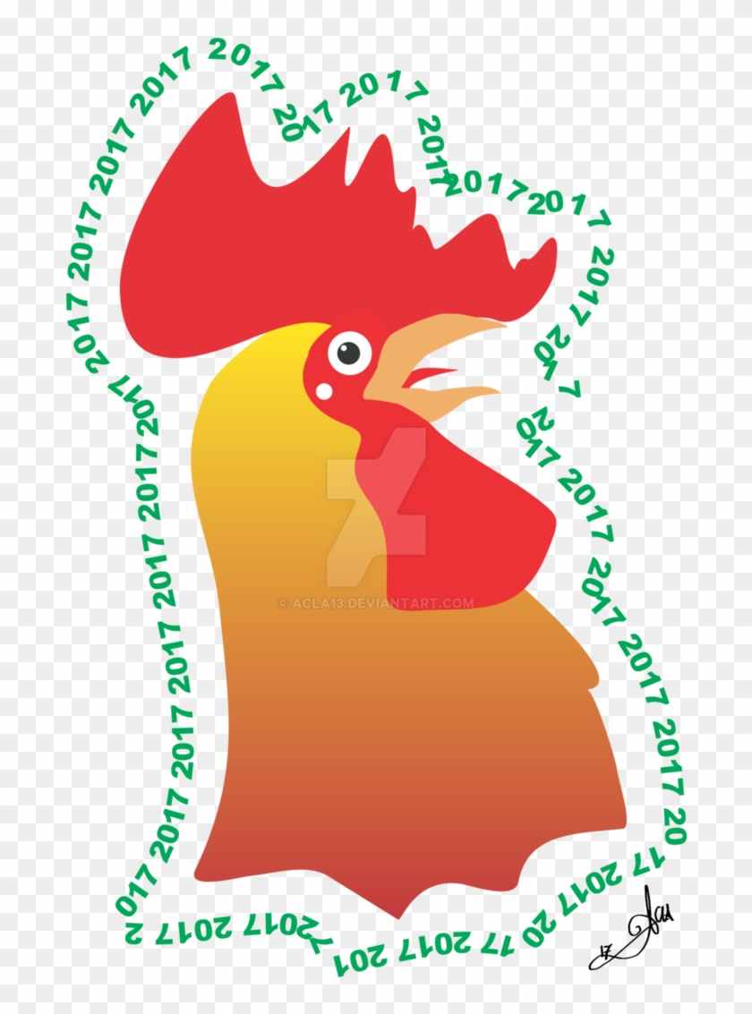 Rooster Clipart 2017 Year - Cartoon #1764105