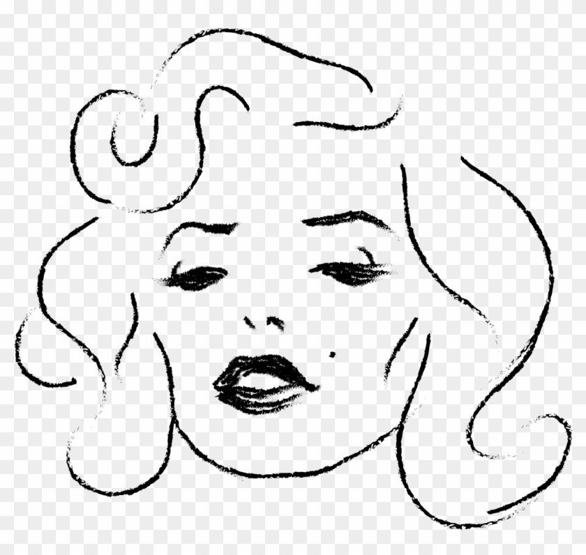 Marilyn Monroe Woman Face - Marilyn Monroe Face Drawing #1764183