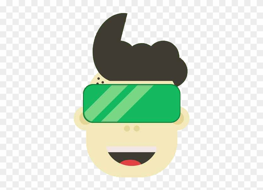 Cartoon Graphic Of Someone Using A Virtual Reality - Emblem #1764264