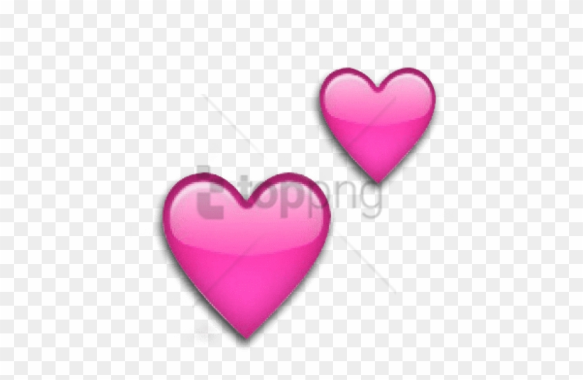 Two Love Heart Emoji Png Image With Transparent Background - 2 Pink Heart Emojis #1764397
