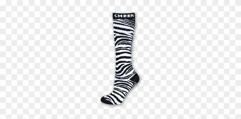 Pink Cheetah And Zebra Animal Print Knee Hi Cheerleading - Sock #1764428