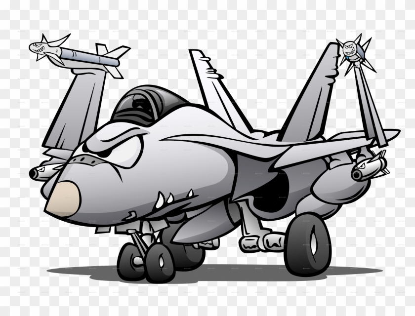 Military Naval Fighter Jet Airplane Cartoon By Jeffhobrath - Cartoon Fighter Jets #1764475
