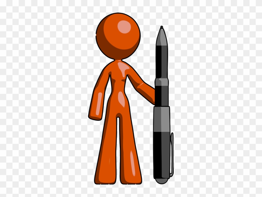 Orange Design Mascot Woman - Orange Design Mascot Woman #1764988