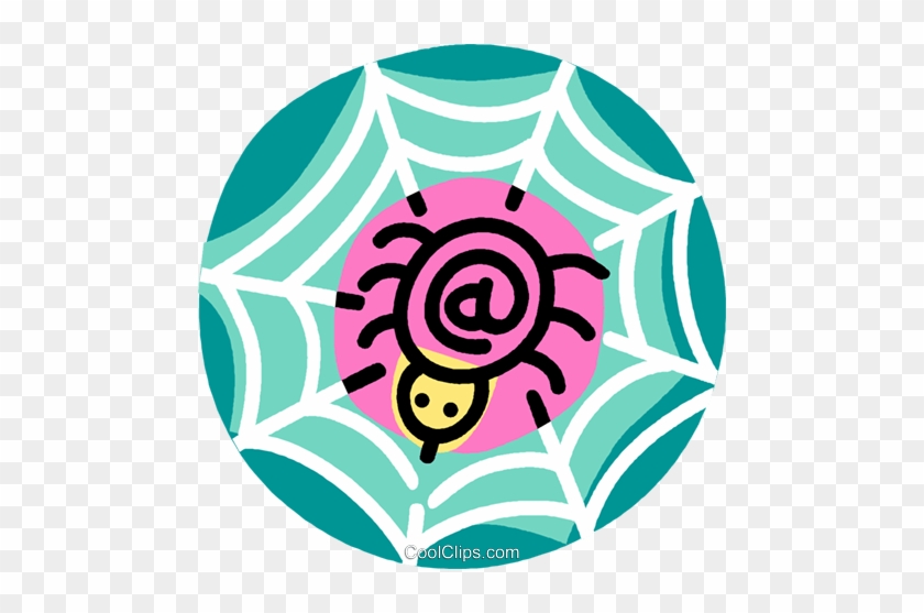 Internet Spinne Im Netz Vektor Clipart Bild - Circle #1765009