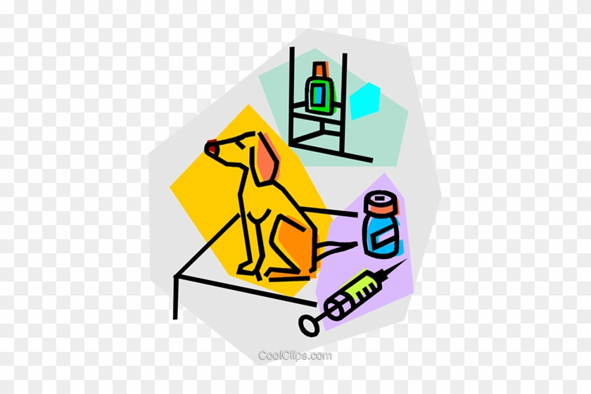 Cão No Veterinário Livre De Direitos Vetores Clip Art - รูป โรง พยาบาล สัตว์ การ์ตูน #1765329