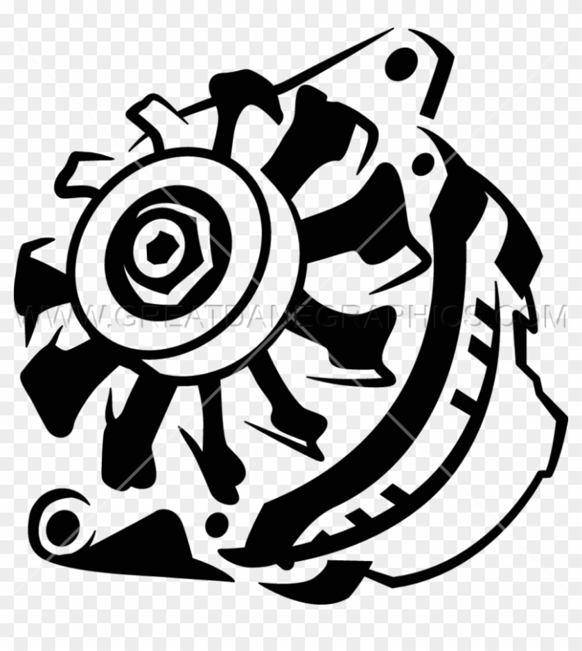 Battery & Alternator - Car Alternator Clip Art #1765549