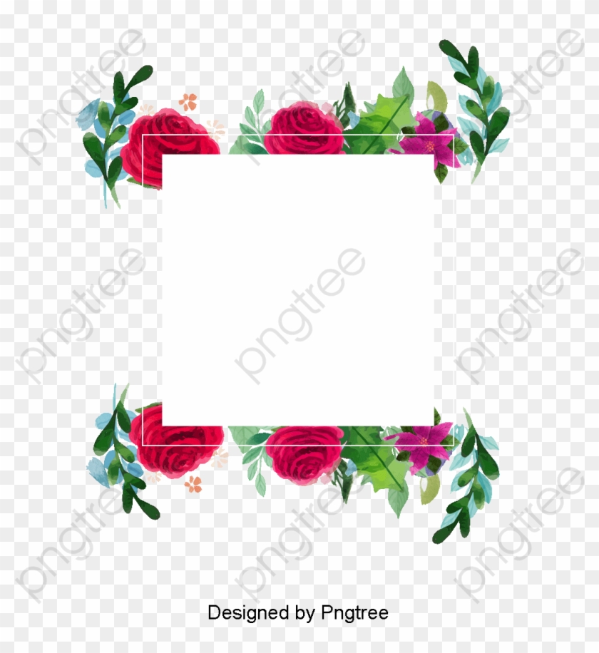 Watercolor Flower Frame Png Clipart - Цветы Рамка Png #1765706