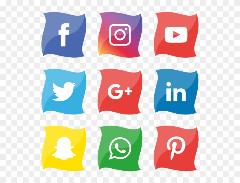Social Media Icons Set - Illustrator Social Media Vector #1765800