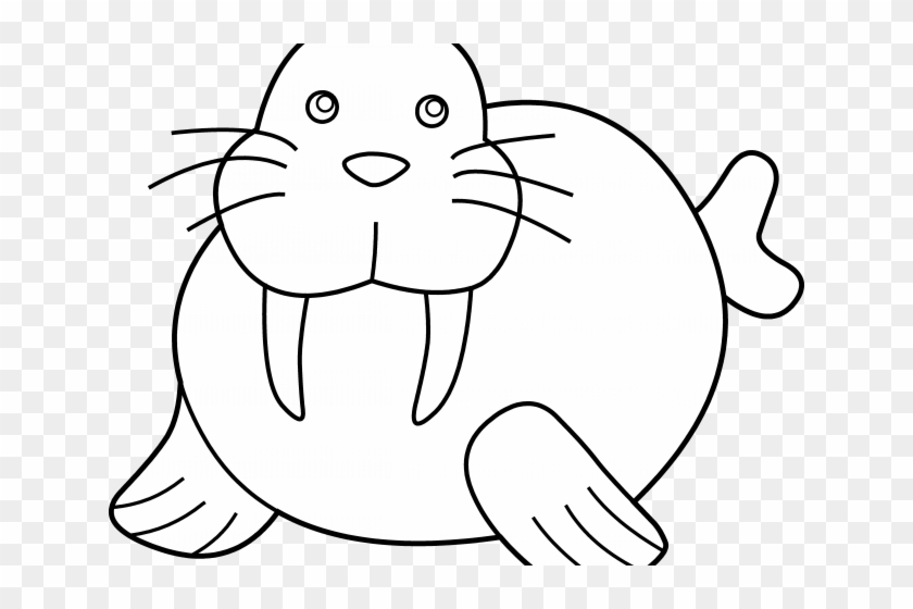 Walrus Clipart Otter - Walrus Clipart Black And White #1766097