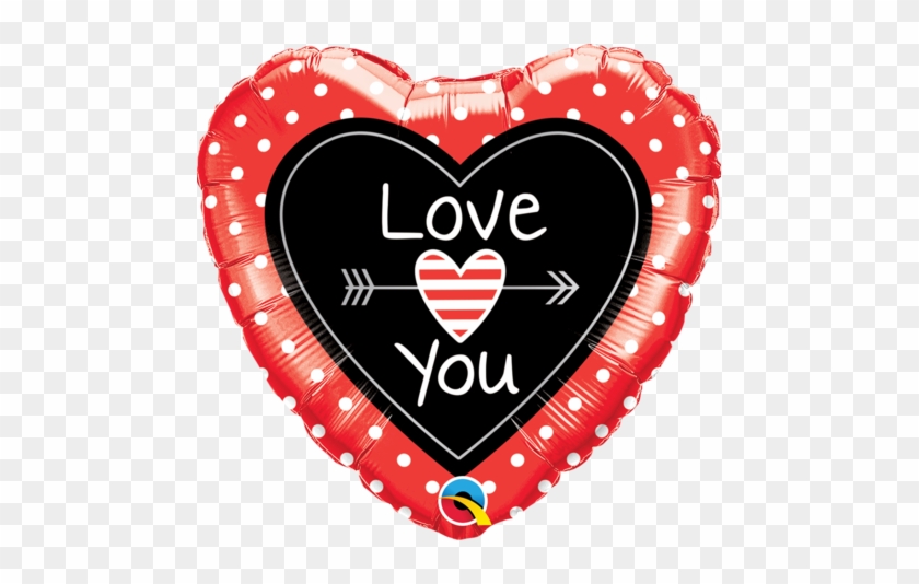 Love You Dots & Arrows Foil Balloon Q54850 - Love You Dots & Arrows Foil Balloon Q54850 #1766634