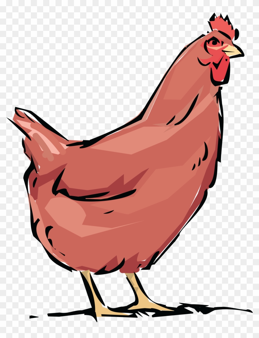 Free Clipart Of A Chicken Hen - Hen And Rooster With Chickens Tote Bag #267977