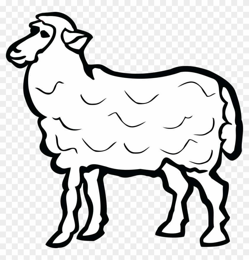 Free Clipart Of A Lamb - Sheep Black And White Clipart Jpeg #267991