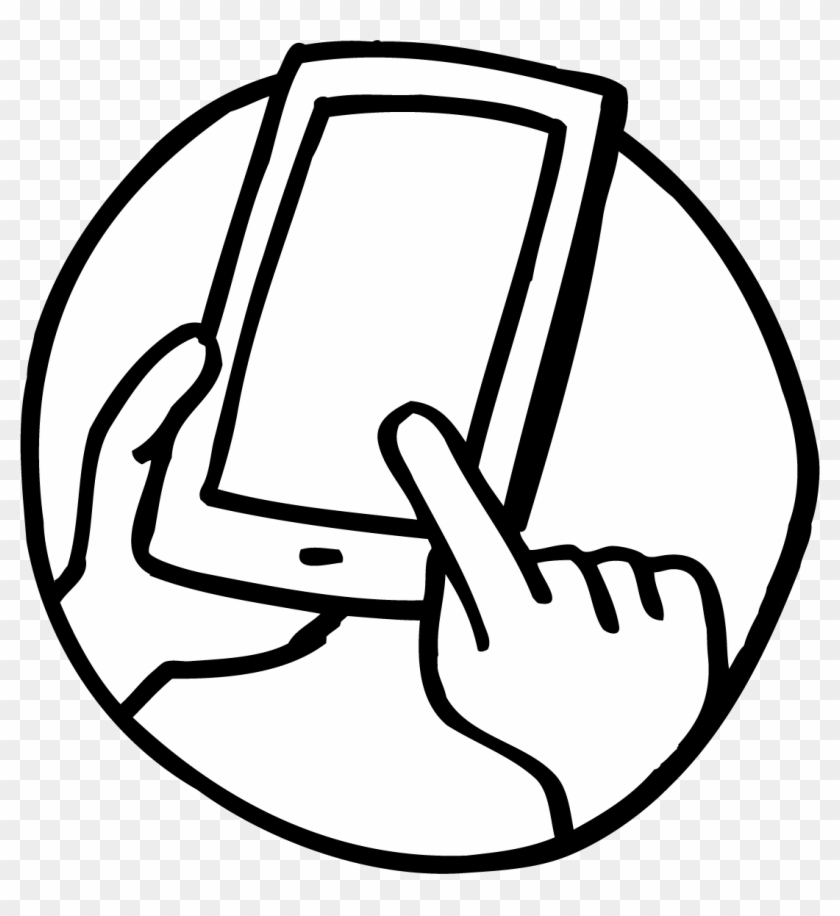 Cell Phone Black White Line Art - Phone Cell Phone Coloring Page #268004