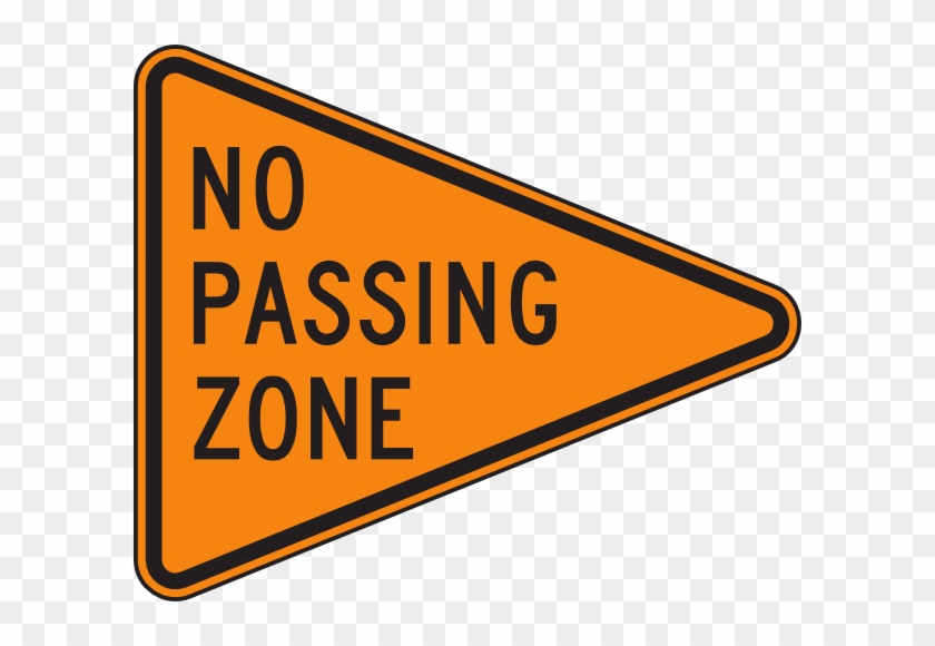 No Passing Zone Clip Art - No Passing Zone Sign #268006