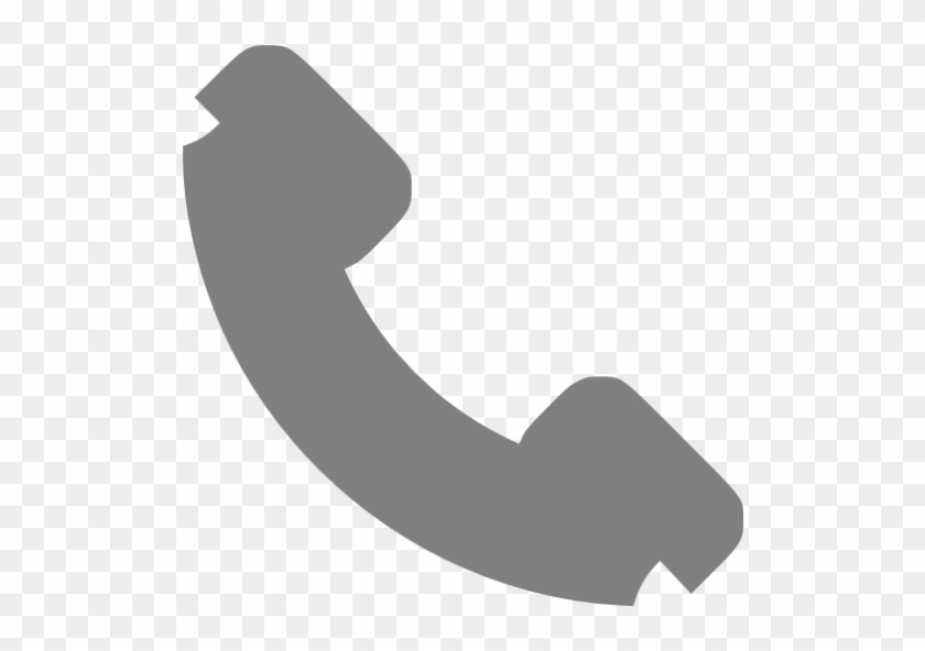 Grey Clipart Telephone - Phone Symbol Grey Transparent Background #268145