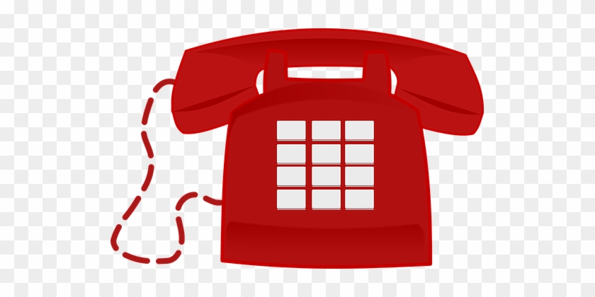 Phone Red Telephone Dialing Old Call Commu - Telephone Clipart Png #268162