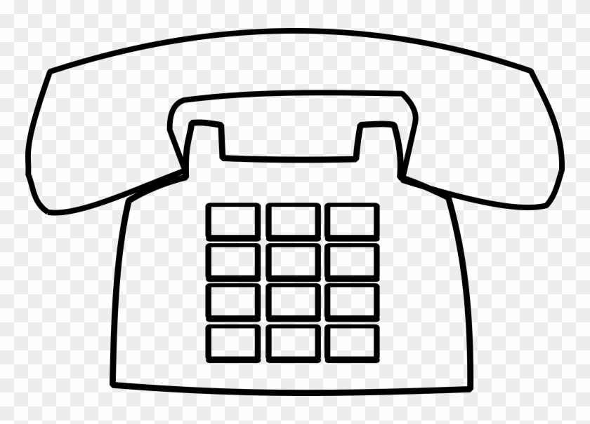 Black And White Clipart Phone #268194