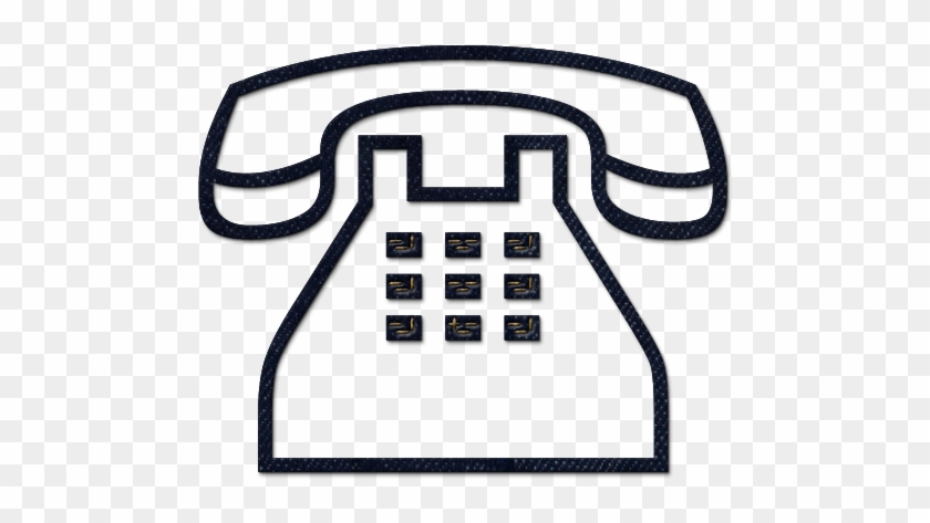 Traditional Clear Telephone Icon - Black And White Phone Emoji #268210
