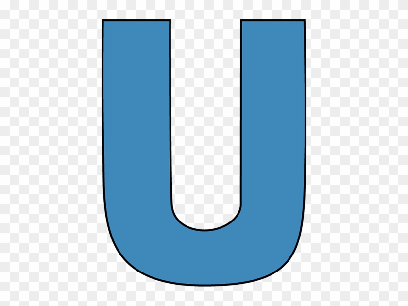 Blue Alphabet Letter U - Blue Letter U Clipart #268283