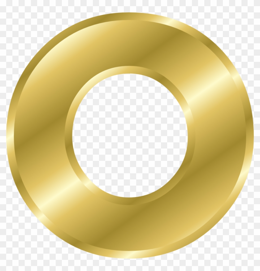 Clip Art Details - Letter O In Gold #268289