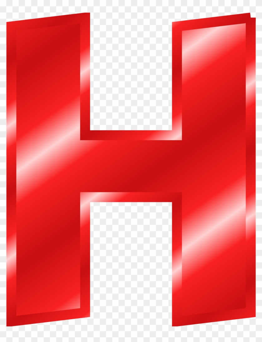 Capital Clip Art, Capital H Clip Art, Capital Letter - Big Letter H Red #268308