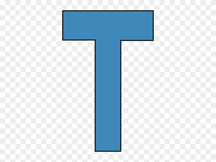 Blue Alphabet Letter T Clip Art - Big Capital Alphabet Letters T #268436