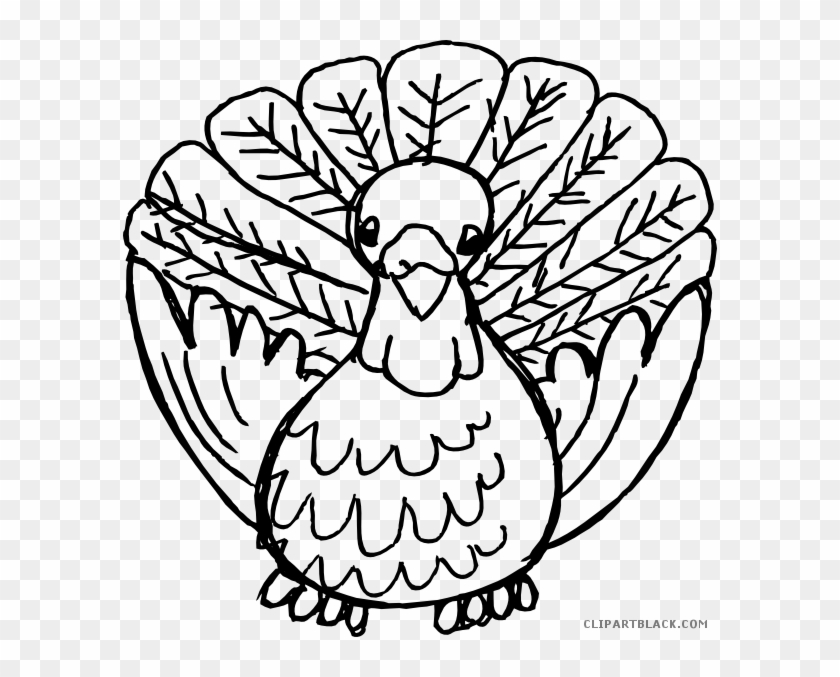 Turkey Outline Animal Free Black White Clipart Images - Thanksgiving Black And White #268600