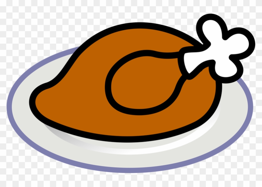 Family Turkey Dinner Clipart - Cooked Turkey Vector #268615