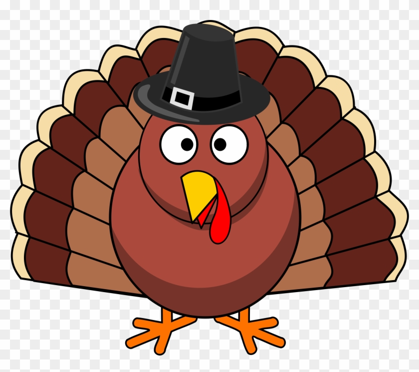 Thanksgiving Turkey With Black Hat - Thanksgiving Png #268621