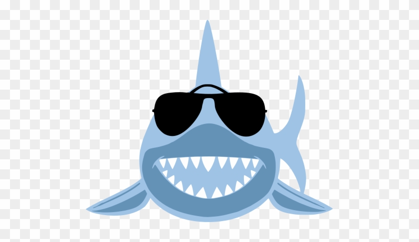 Shark With Sunglasses Svg Cut File Cricut Free Transparent Png
