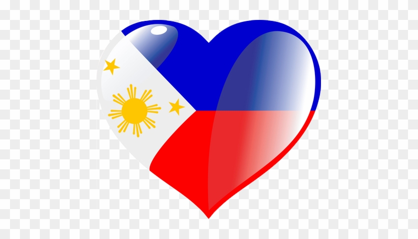 May God Bless The Philippines Always - Philippine Flag Heart Shape #268807