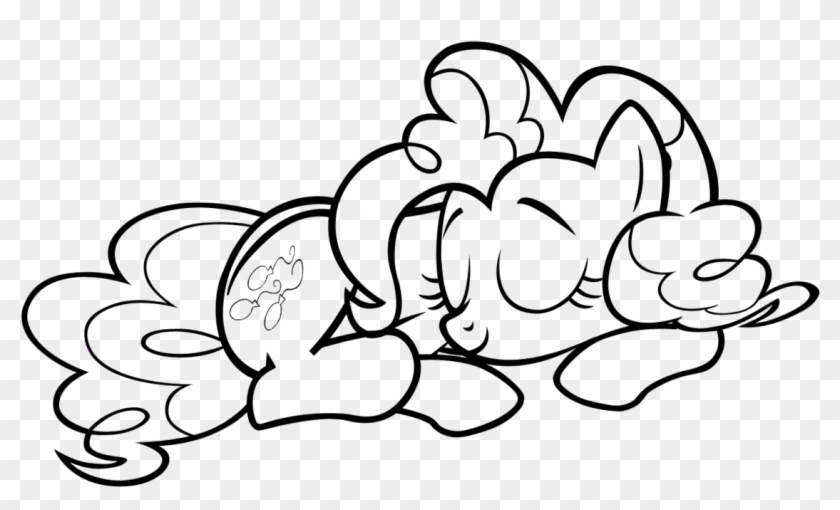 Sleepy Pinkie Pie Lineart By Ikillyou121 On Deviantart - Omalovánky Pinkie Pie #268946