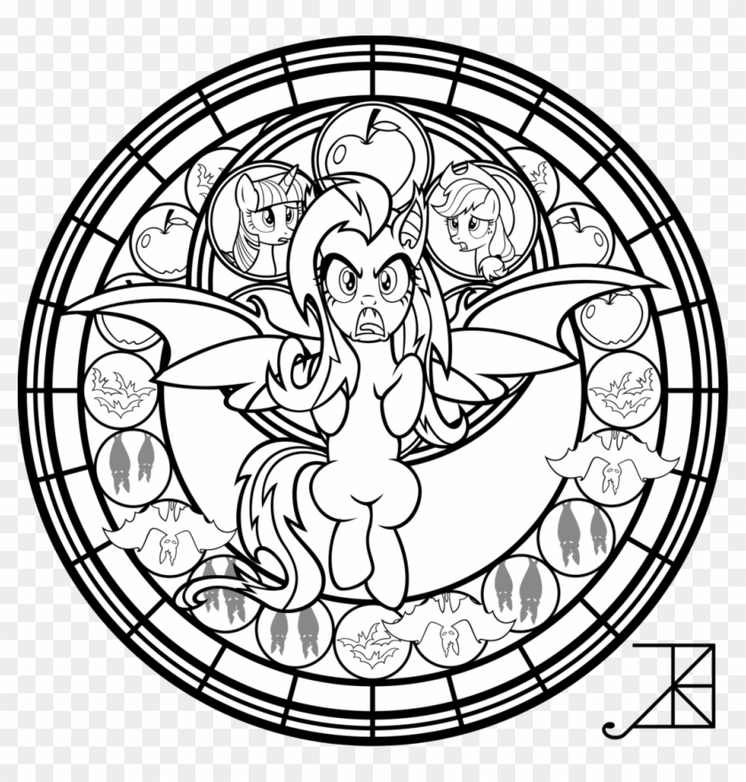 Stained Glass Pinkie Pie Better Line Art By Akili Amethyst - My Little Pony Stained Glass Coloring Pages #268947