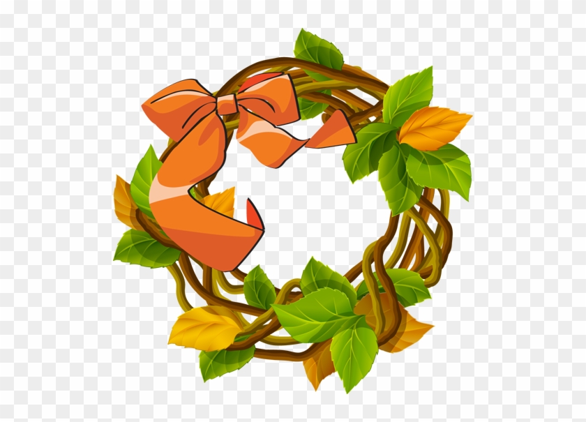 Fall Grapevine Wreath Clipart - Fall Wreaths Clip Art #268960
