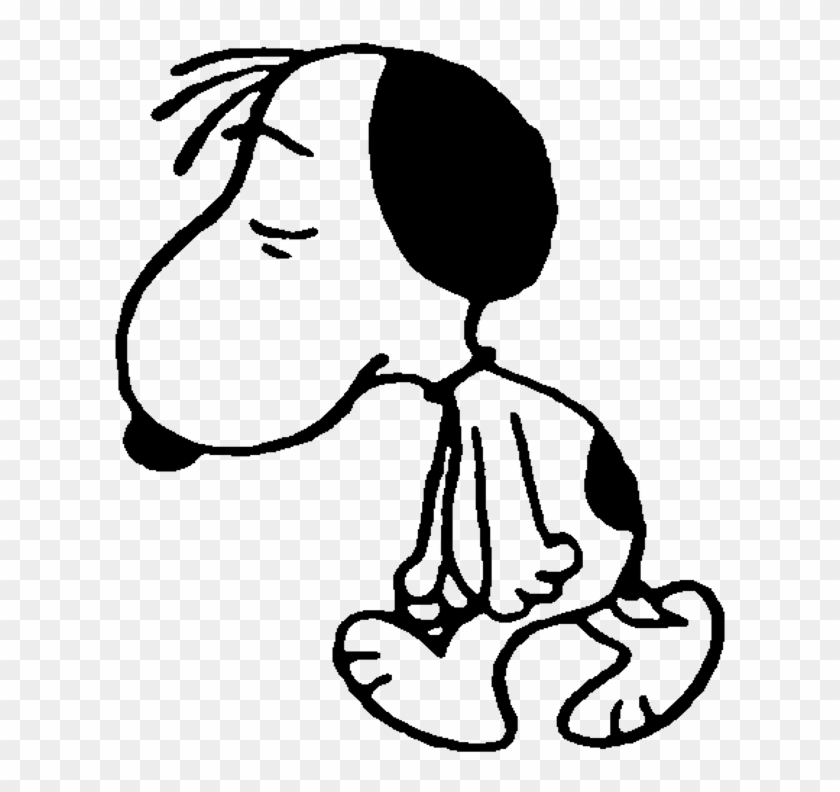 Outlinesnoopy Feeling Sadpng Image Trans - Snoopy Sad #269002