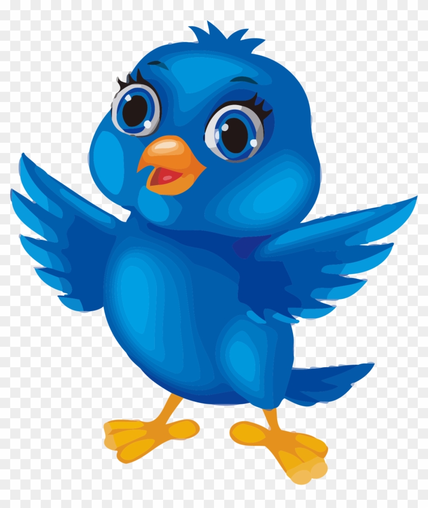 Blue Bird Image Cartoon Clipart Png - Baby Bird Clipart #269027