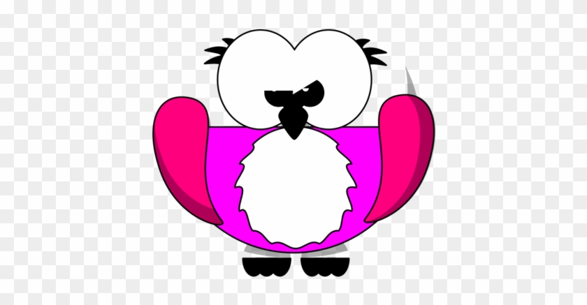 Pink Bird Cartoon Round Clip Art Vector Clip Art Online - Arthwick Store Owl Cartoon With Flower Circlet Earrings #269031