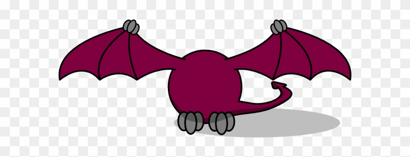 Purple Teradactyl Body Only Clip Art At Clker - Dinosaur Wings Clipart #269046