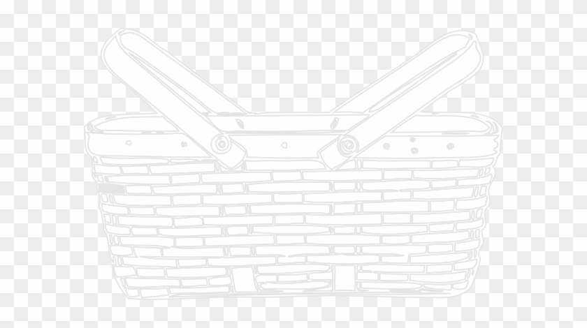 Picnic Basket Outline - White Picnic Basket Png #269075