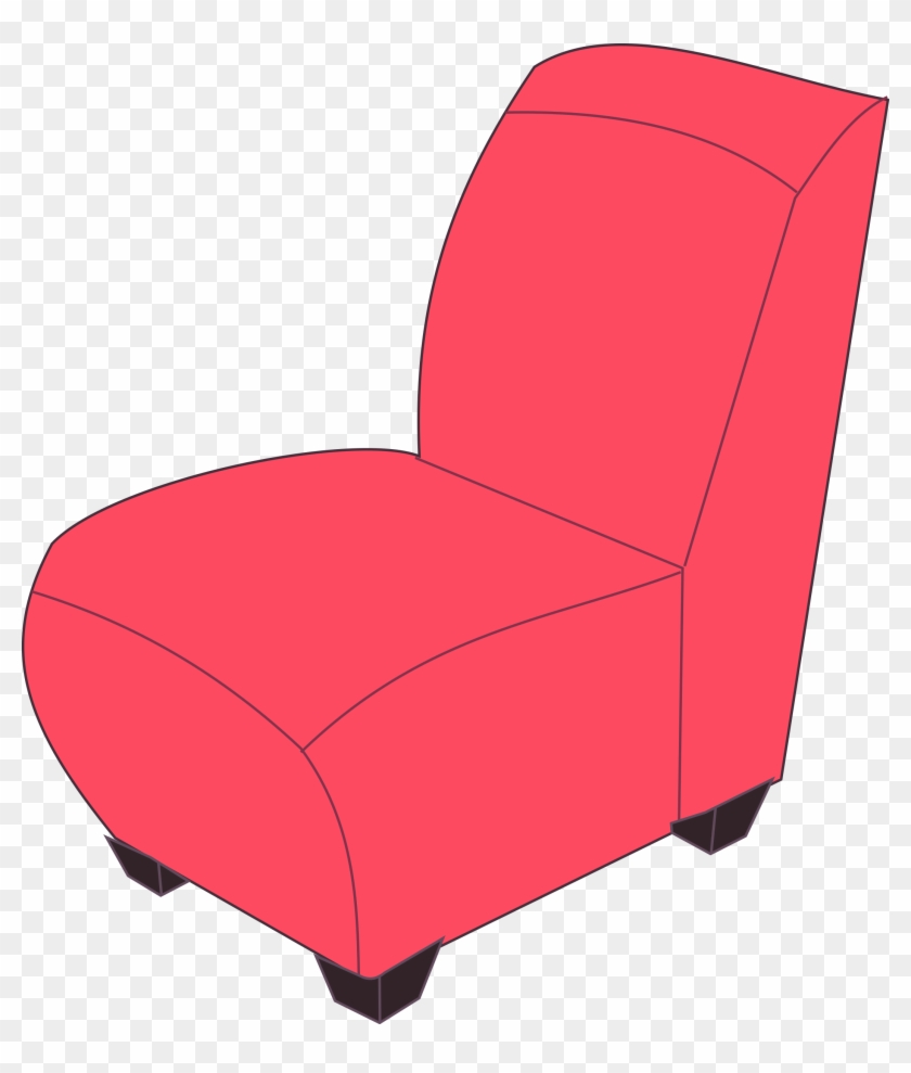 Free Red Armless Chair - Sofa Chair Clipart #269081