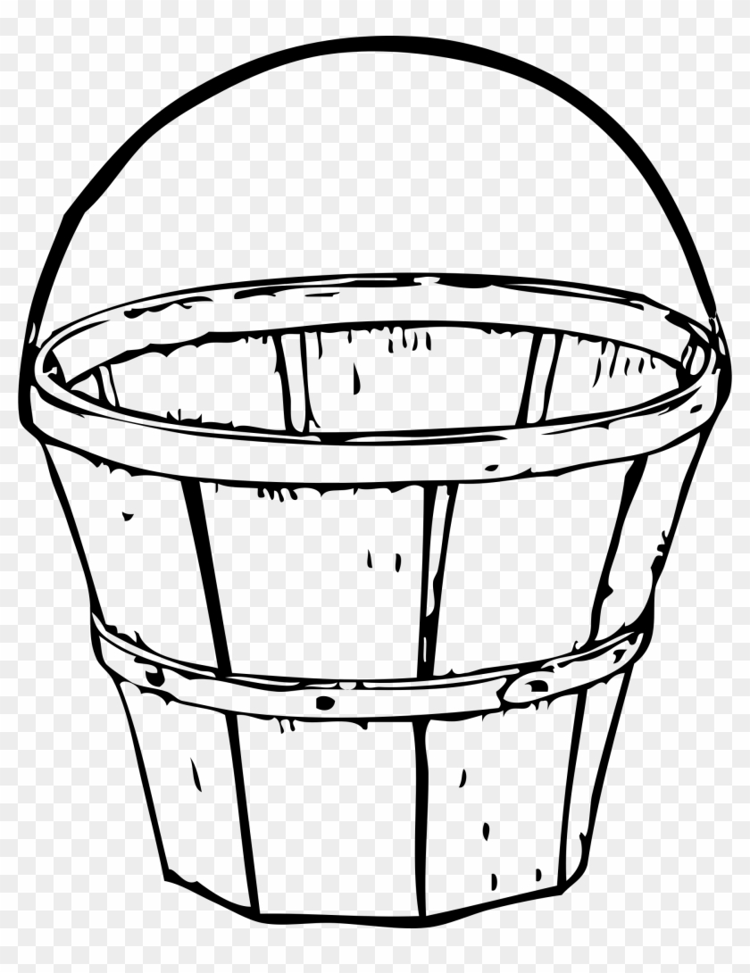 Baskets Clip Art Big Storages - Black And White Basket #269094