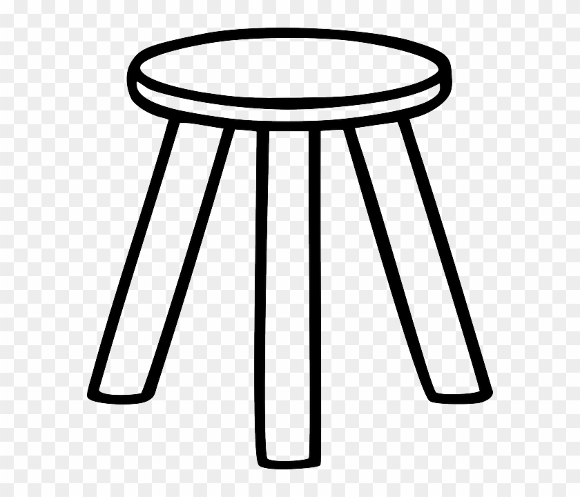 Wood Stool, Chair, Furniture, Wood - Three Legged Stool Clip Art #269182
