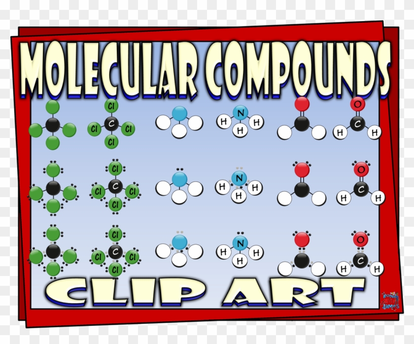 Covalent Compounds Clip Art For Chemistry - Compound Clipart #269290