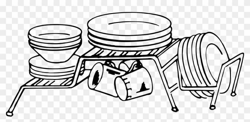 Plate Rack - Washing Up Clip Art #269296