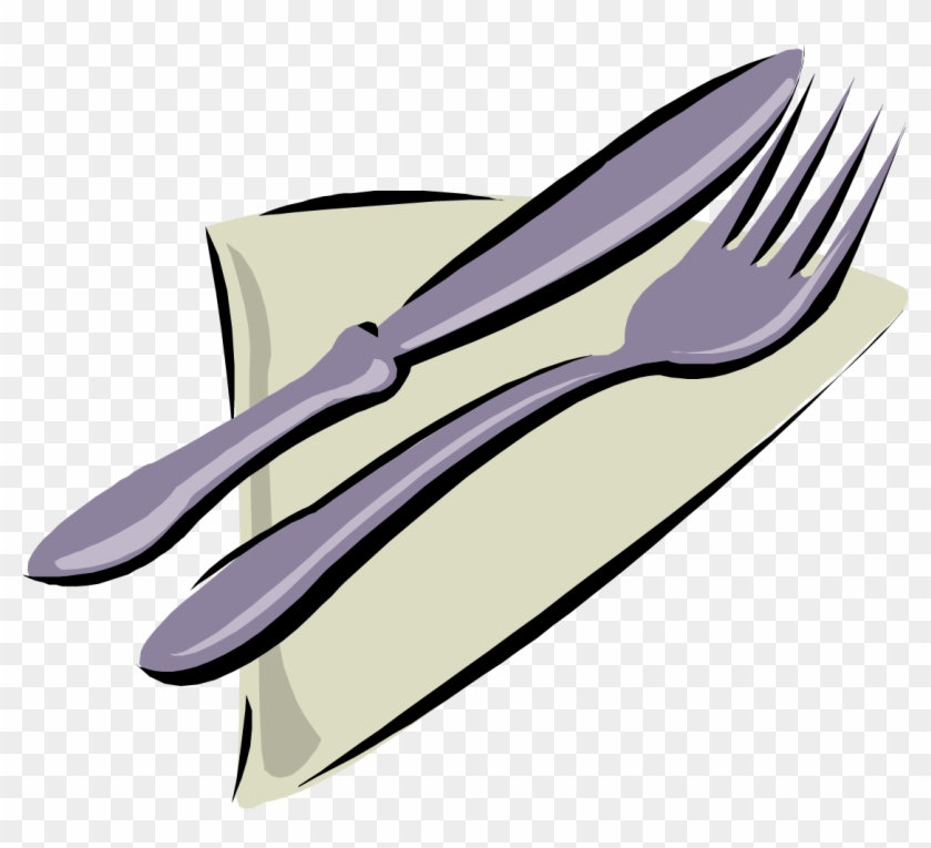 Napkin Table Knife Fork Clip Art - Transparent Napkin Clip Art #269338